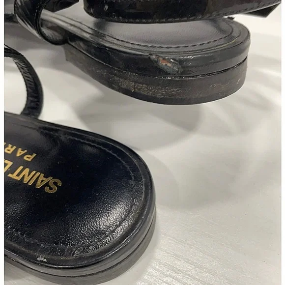 Saint Laurent Sandals Women Black Leather